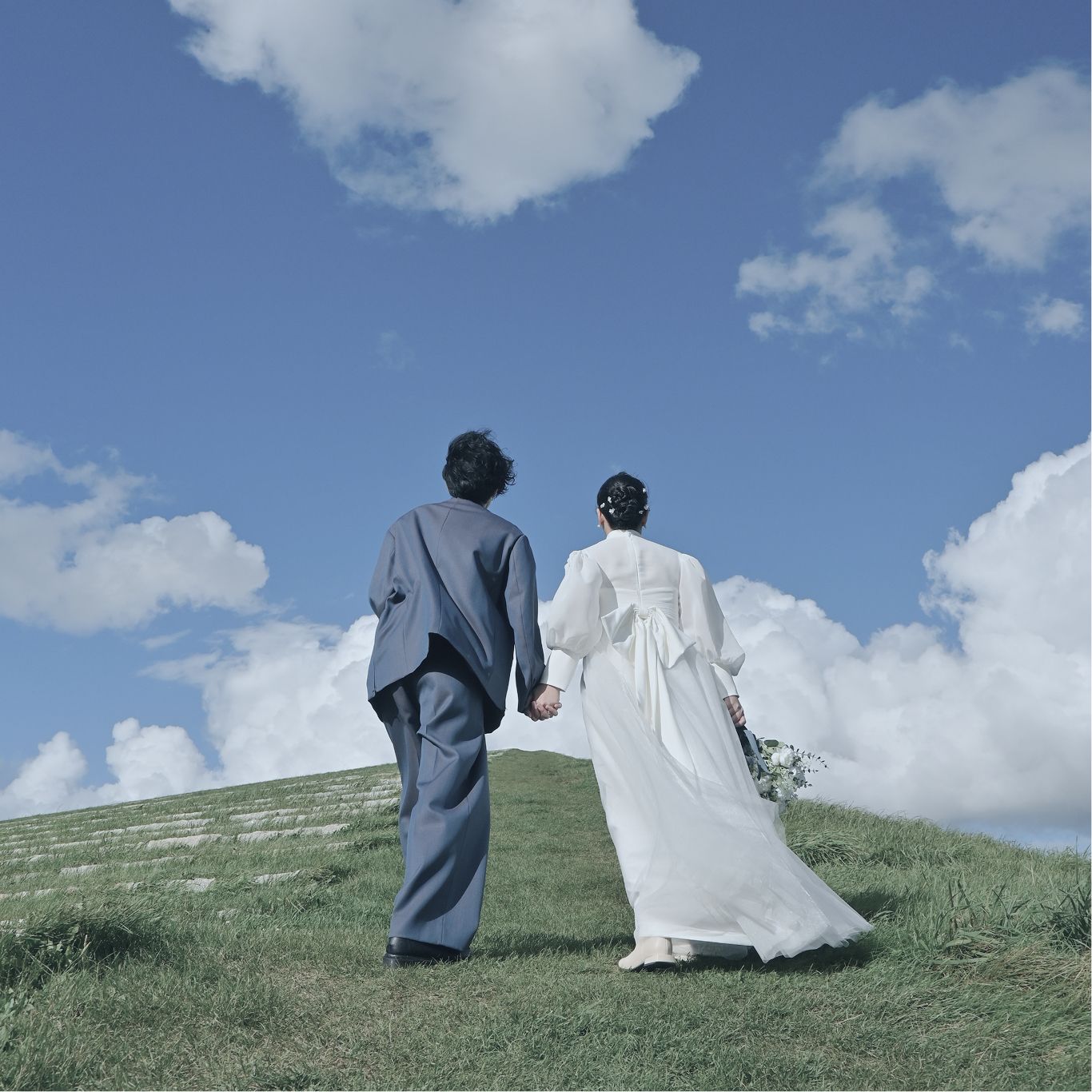 結婚式を控えたふたりの前撮り写真
